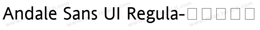 Andale Sans UI Regula字体转换
